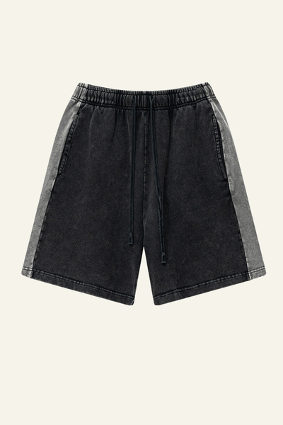 Men's Cotton Streetwear Color-Block Vintage Patchwork Shorts