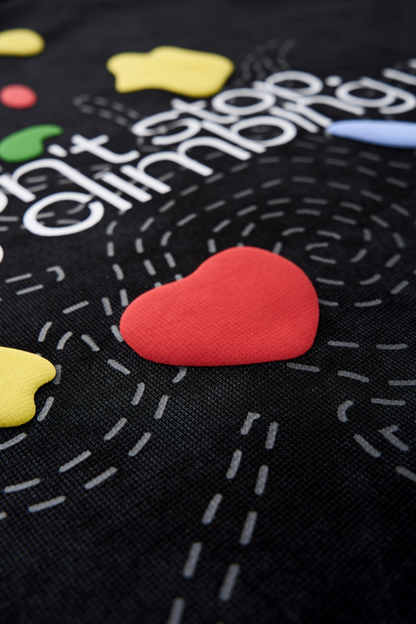 Men's Streetwear Vintage Heart Pattern T-shirt