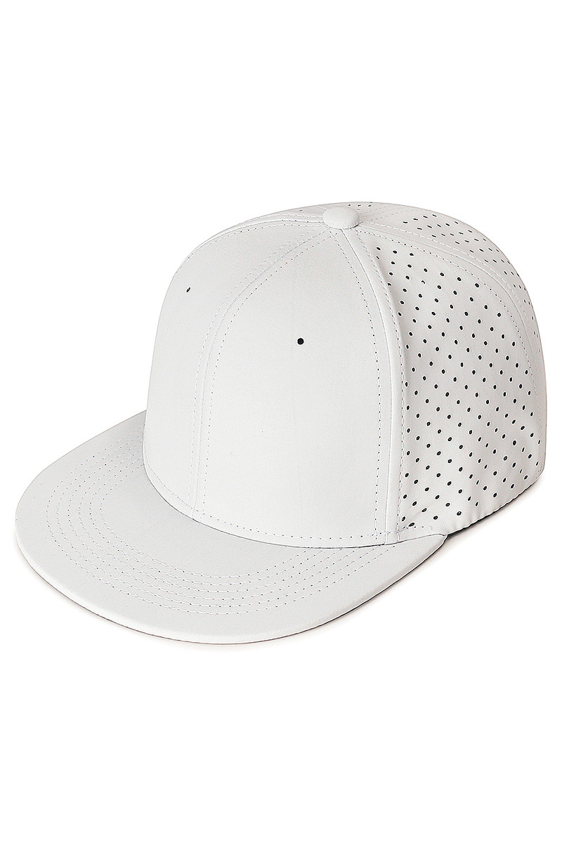 Men's Elastic Solid Flat Brim Mesh Hip Hop Hat