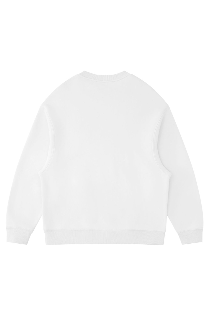 Unisex Fall Winter Fleece-Lined Loose Crewneck Sweatshirt