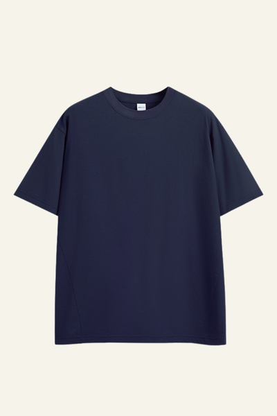 Men's Streetwear Loose-Fitting Drop Shoulders Solid T-shirt