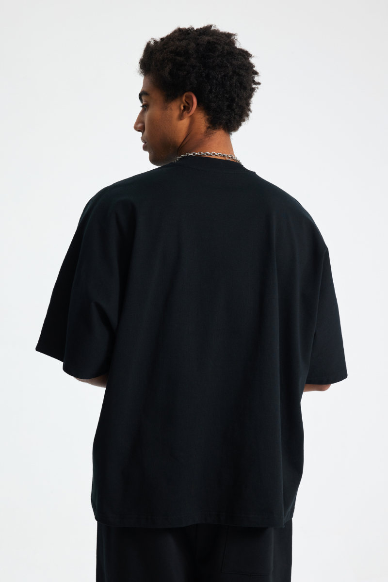 Men's Cotton Relaxed Drop Shoulder Solid T-shirt