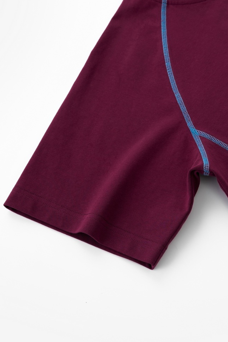 Women's Colorblock Sun Embroidery Crewneck Tee
