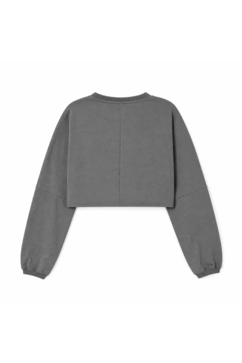 Women Spring Lightweight Cropped Drop Shoulder Workout Top