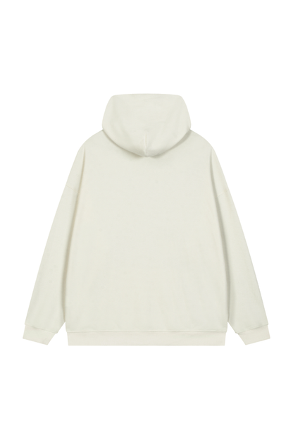 Unisex Fall Waffle-Texture Drop-Shoulder Pullover Hoodie