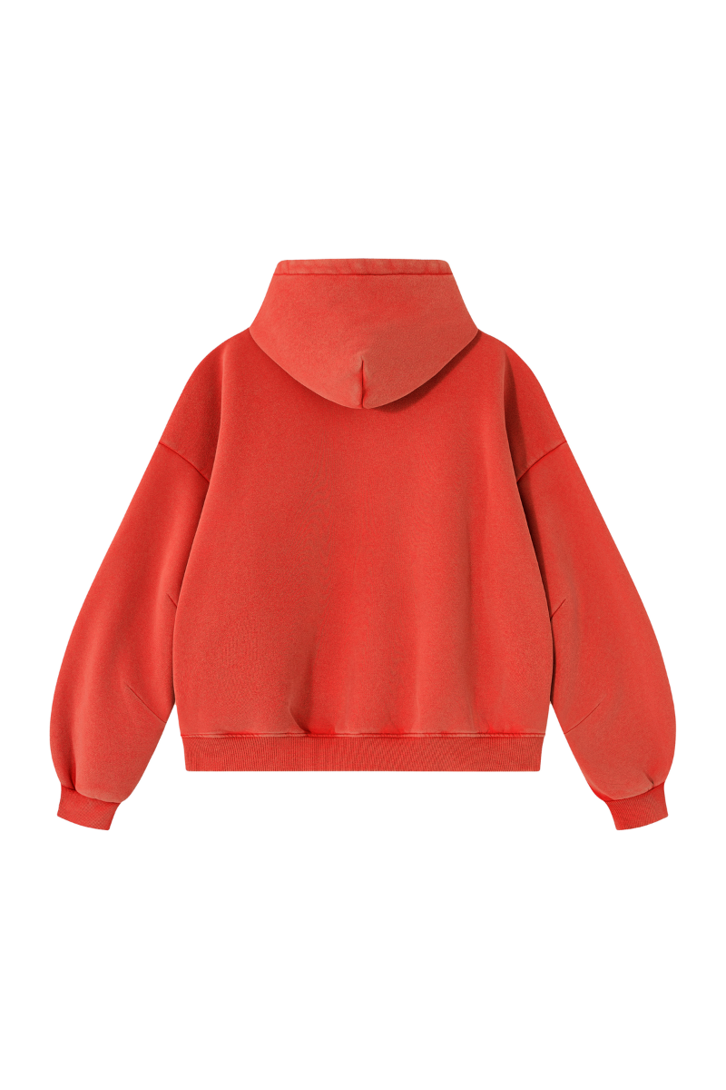 Unisex Fall Clothing Vintage Faded Curved Sleeve Hoodie