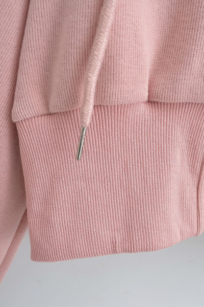 Unisex All Season Spliced Cropped Zip Hoodie Cardigan