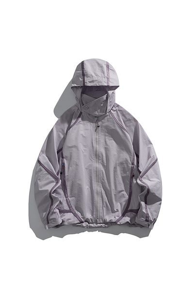 Unisex Mountain Paneled 3D Lightweight Windbreaker Jacket