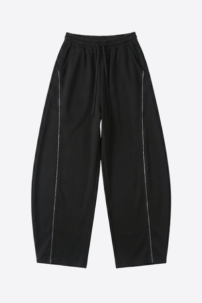 Unisex Summer 390g Heavy Curved Colorblock Topstitch Pants