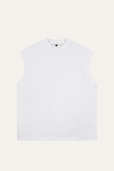 Men's Summer 230g Cotton High Neck Loose Tank