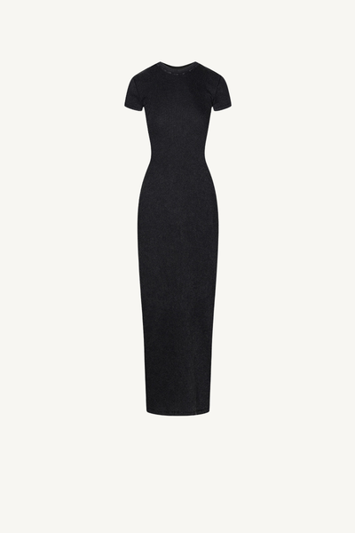 Women's Summer 275g Washed Slim Bodycon Slit Dress