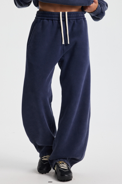 Men's Streetwea Distressed Curved-Blade Sweatpants