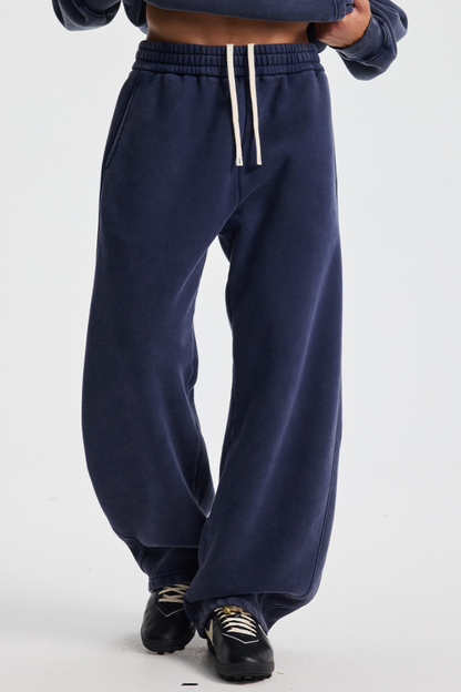 Men's Streetwea Distressed Curved-Blade Sweatpants