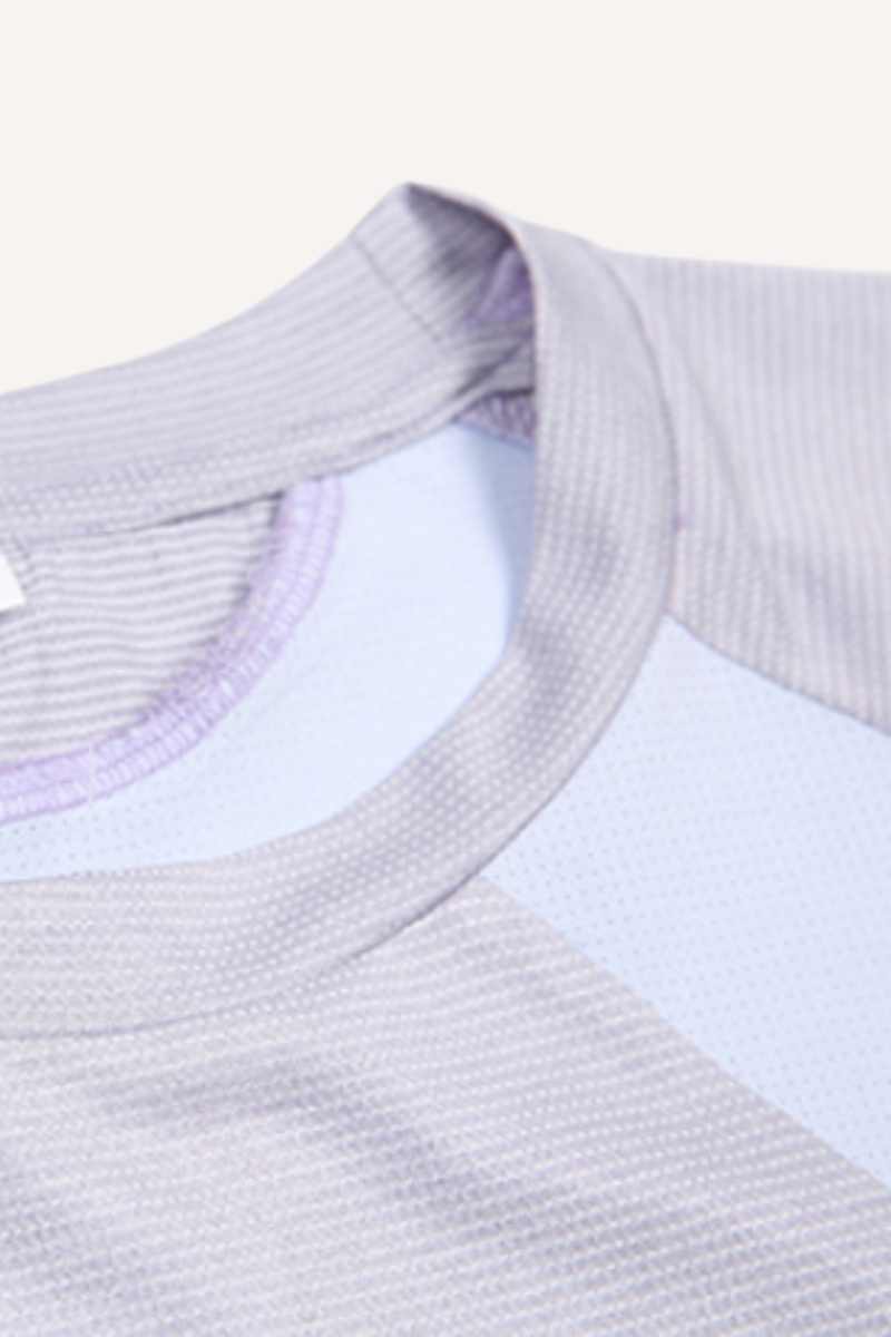 Unisex Summer COOLMAX LYCRA Wicking Quick Dry Colorblock Tee