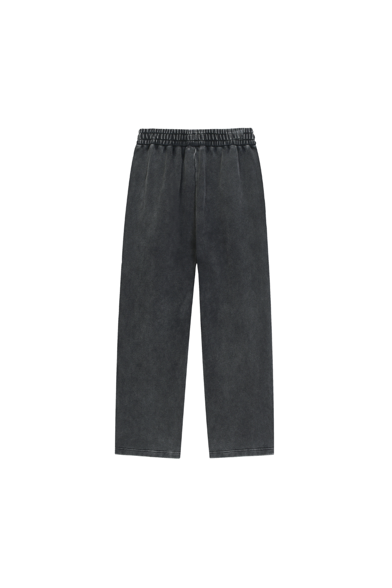 Unisex Fall Snow-Wash Straight-Leg Cotton Sweatpants