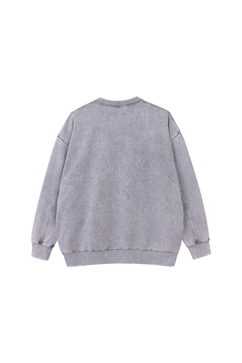 Unisex Fall Washed Vintage Drop Shoulder Sweatshirt