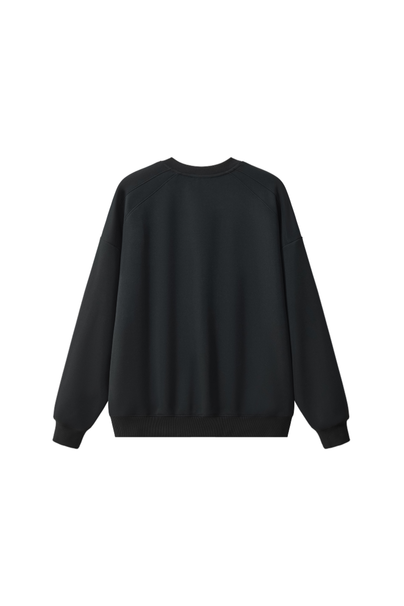 Men Fall Cotton Blend Raglan Cropped Pullover Sweatshirt