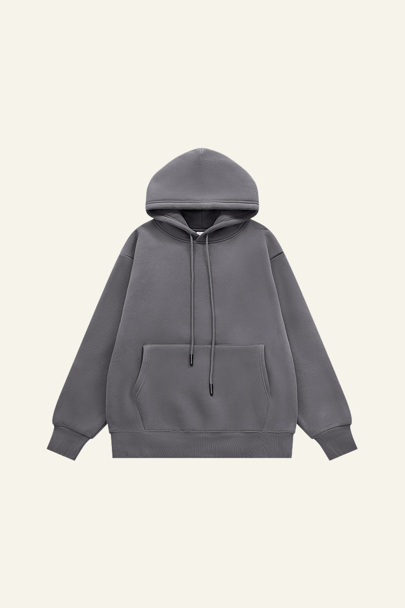 Men's Streetwear Fleece-lined Front Pocket Hoodie
