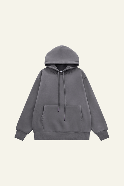 Men's Streetwear Fleece-lined Front Pocket Hoodie
