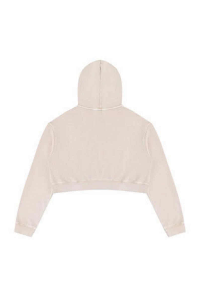 Women Fall 400G Heavyweight Cotton Cropped Hoodie