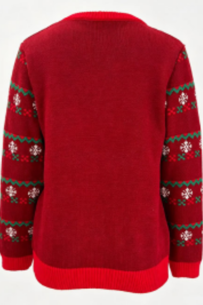 Women Fall Clothing Soft Christmas Tree Santa Knit Sweater