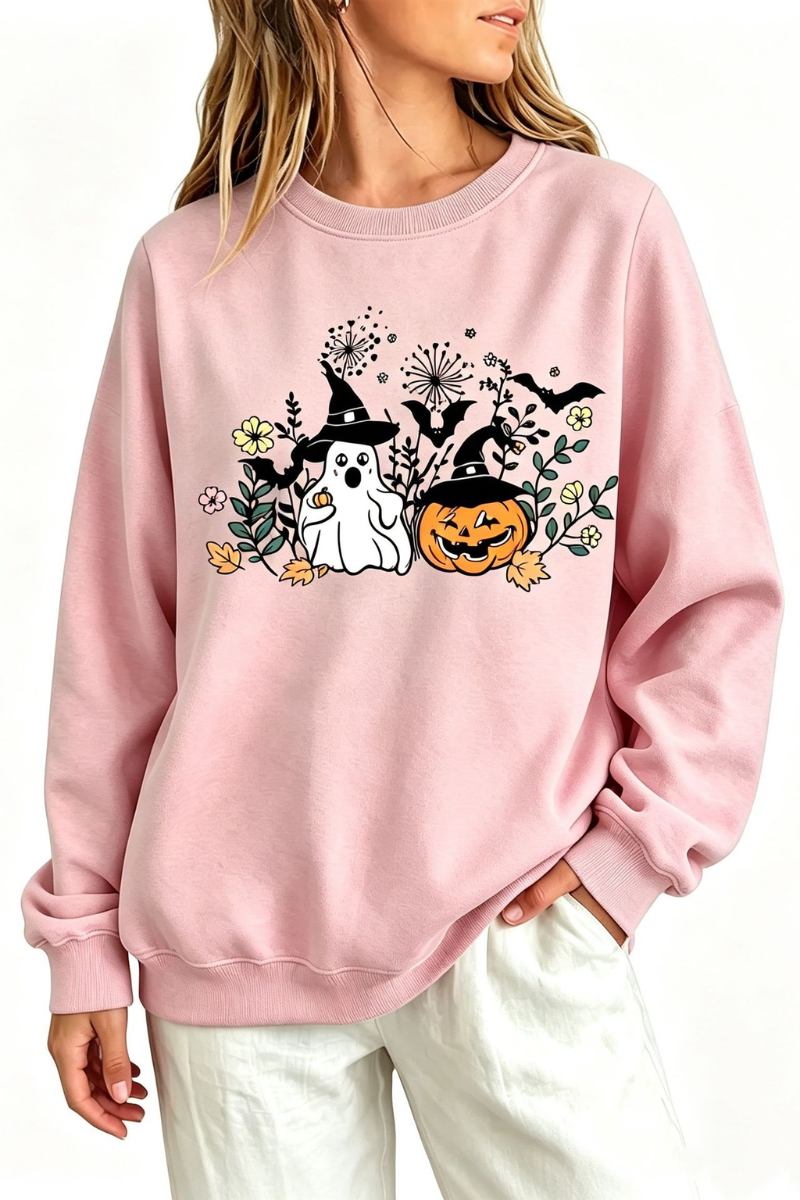 Women Fall Clothing Halloween Witch Ghost Sweatshirt