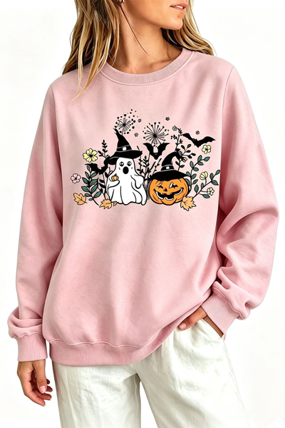Women Fall Clothing Halloween Witch Ghost Sweatshirt