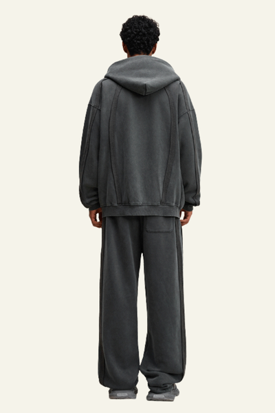 Men's Streetwear Retro Set:Jacket & Straight Leg Pants