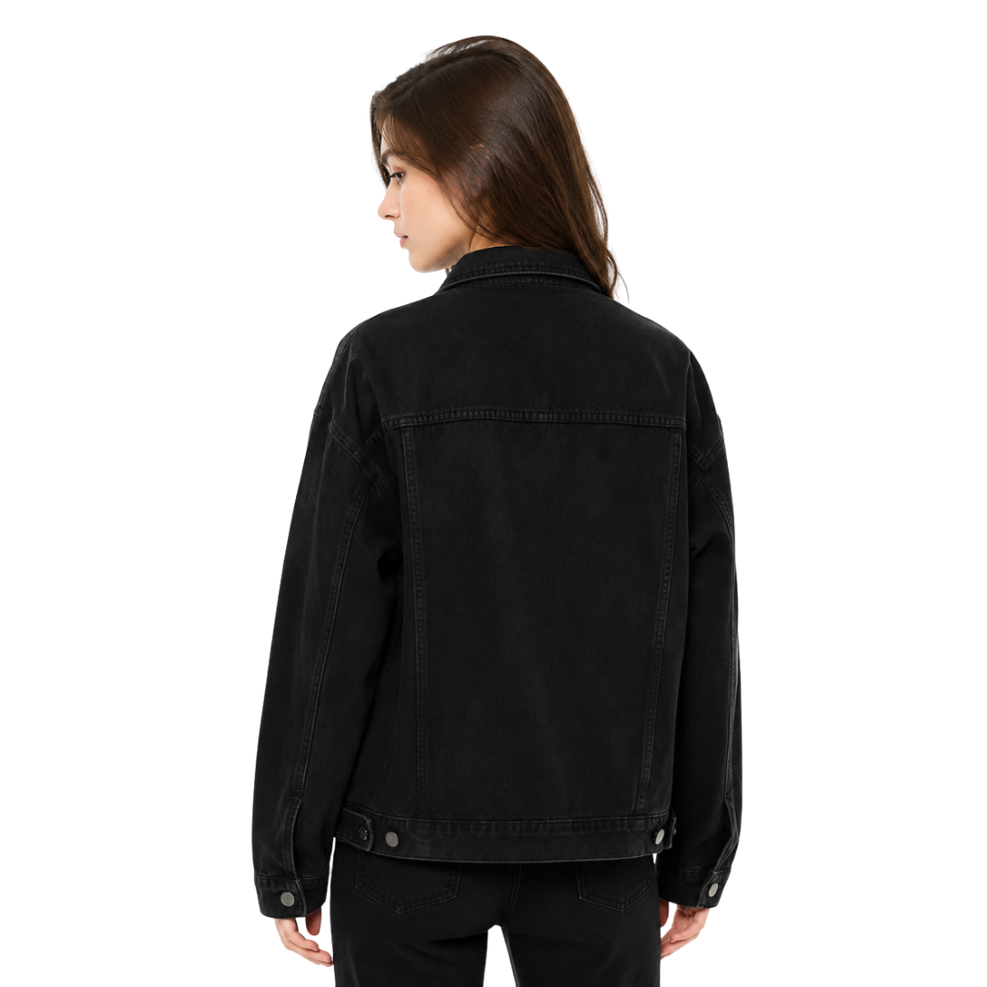 Women's Oversized Drop Shoulder Denim Jacket
