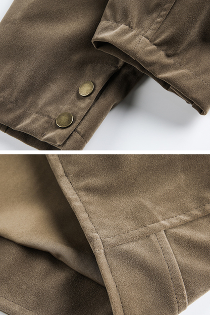 Unisex Spring New Barn Rivet Crop Harrington Jacket