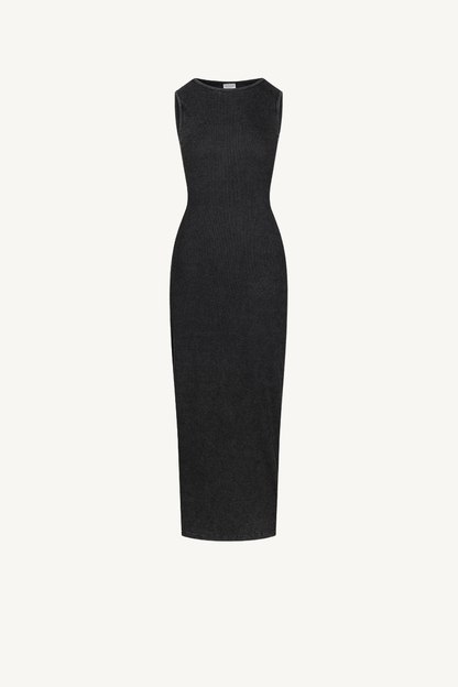 Women's Spring Summer 275g Washed Slim Knit Maxi Dress