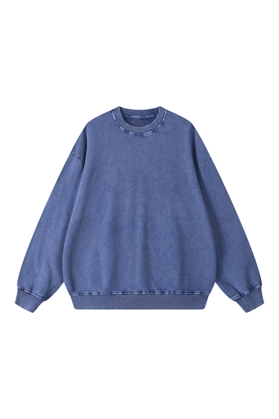 Men Fall Clothing 360G Snow Wash Crewneck Sweatshirt