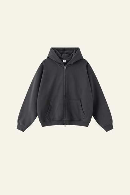 Men's Streetwear Full Zipper Hooded Jacket
