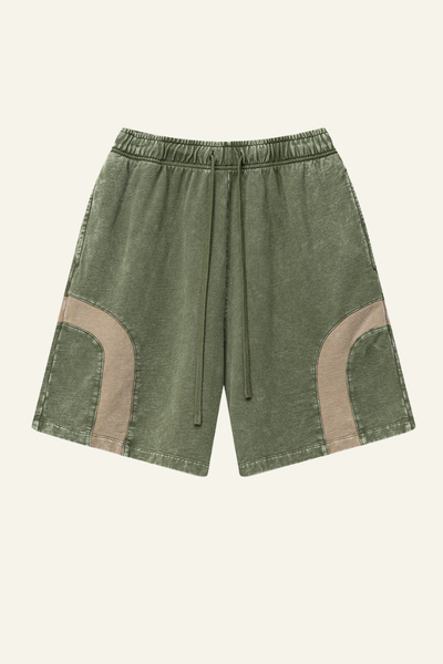 Men's Cotton Streetwear Color Block Shorts.