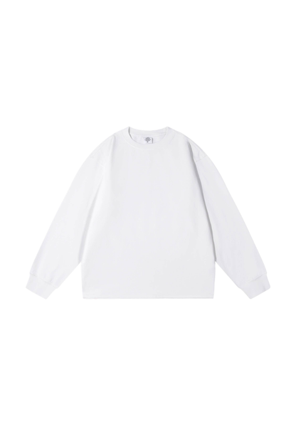 Women's Vintage Raw Hem Loose Drop Shoulder Long Sleeve Tee