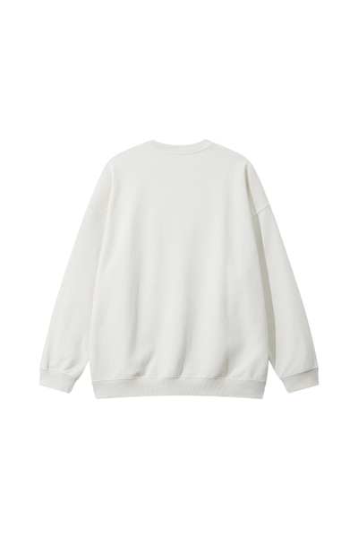 Unisex Fall Clothing Washed Distressed Oversized Sweatshirt