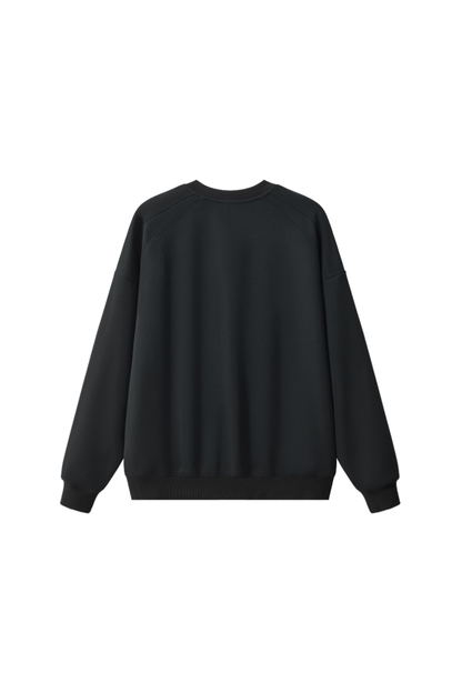 Unisex Fall Cotton Blend Raglan Loose Pullover Sweatshirt