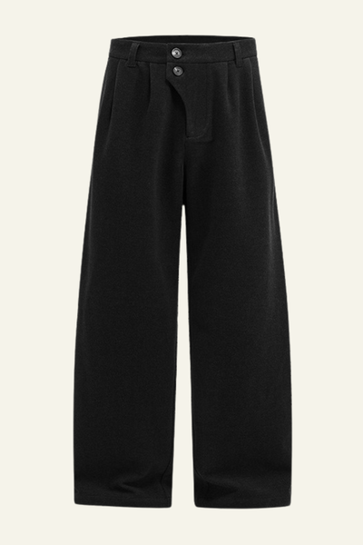 Men's Streetwear Double-button Placket Trousers