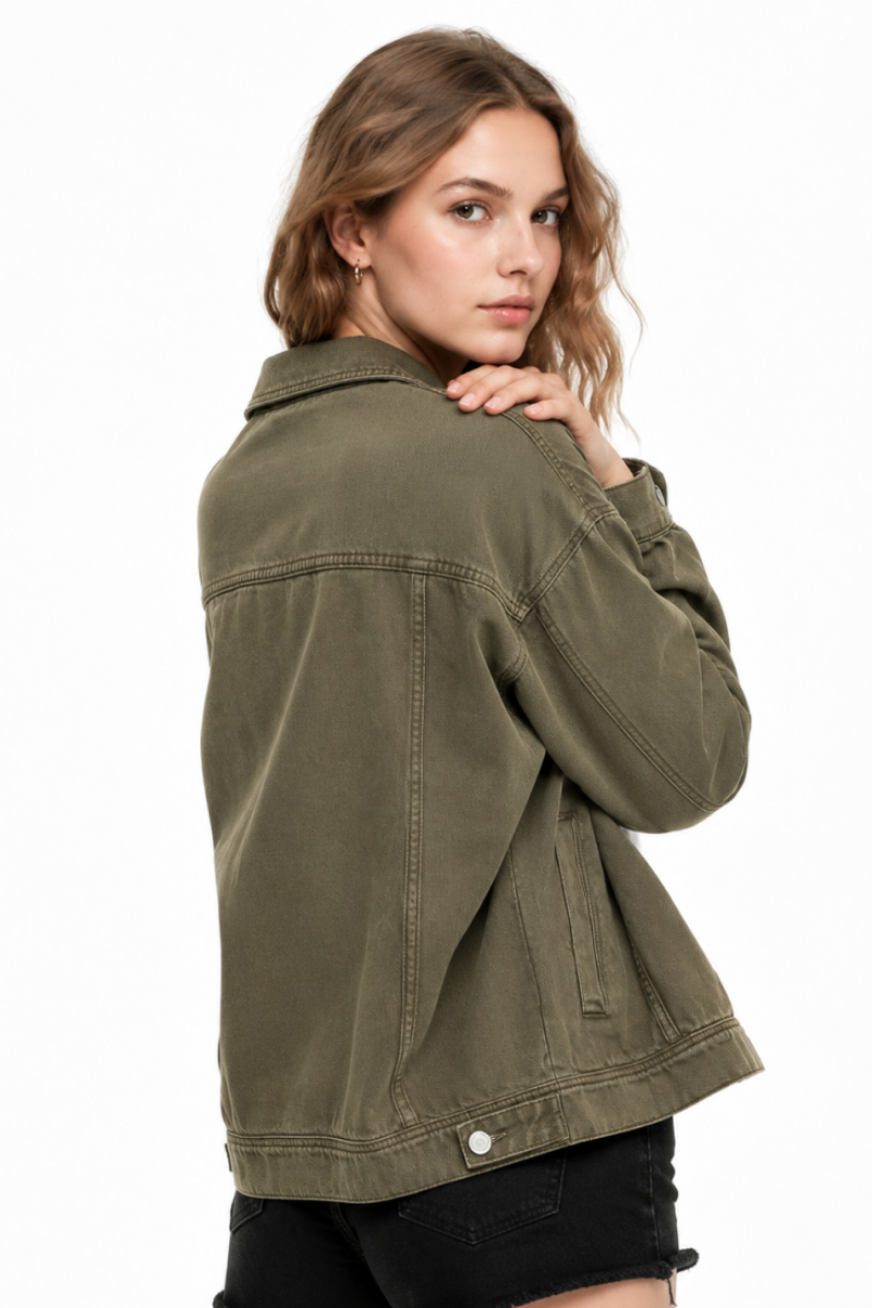 Women's & Unisex Oversized Washed Denim Jacket