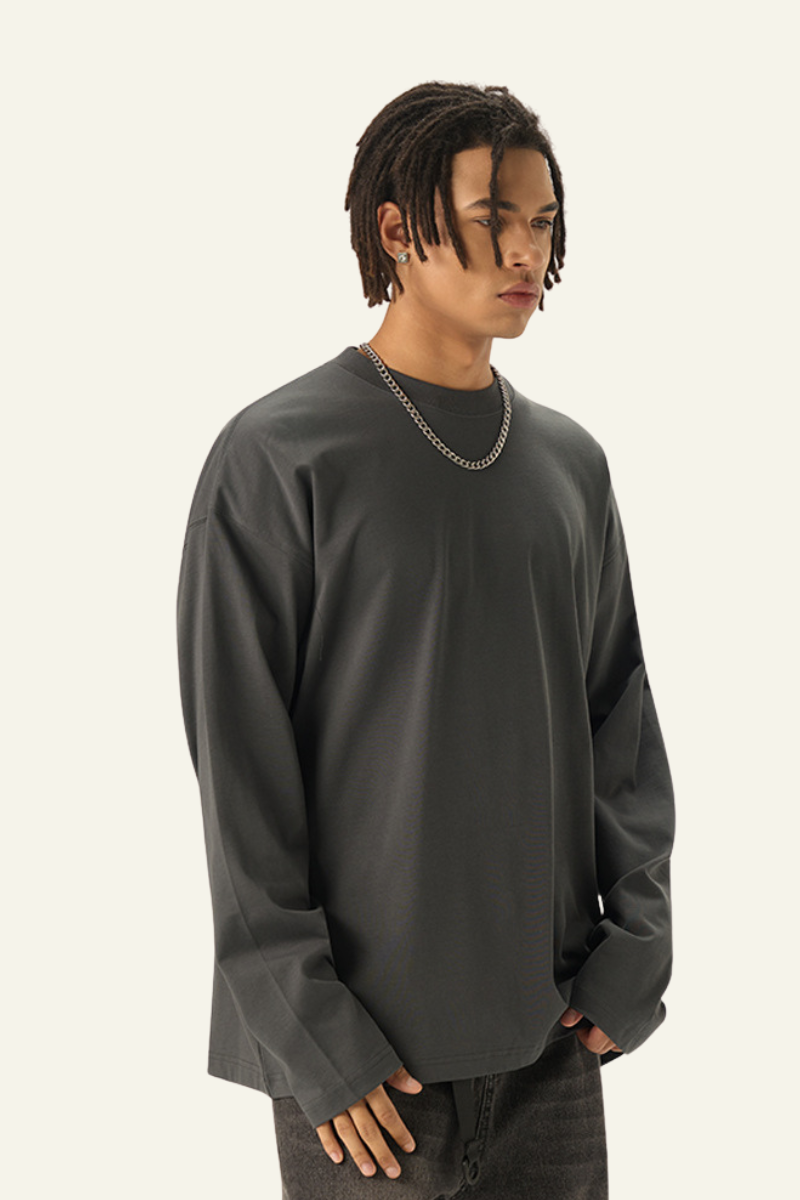 Men's Cotton 270 Heavyweight Long-Sleeved T-shirt.