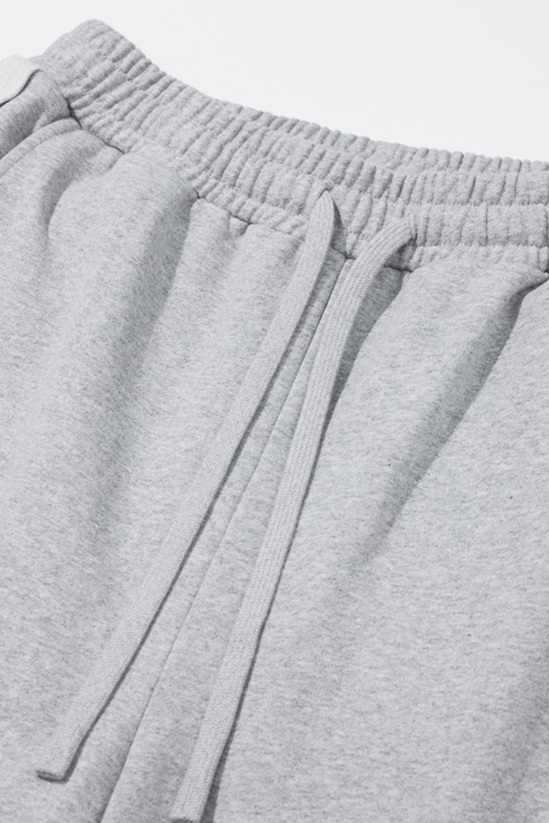 Men's Fall 450g Knit Raw Edge Washed Straight Pants