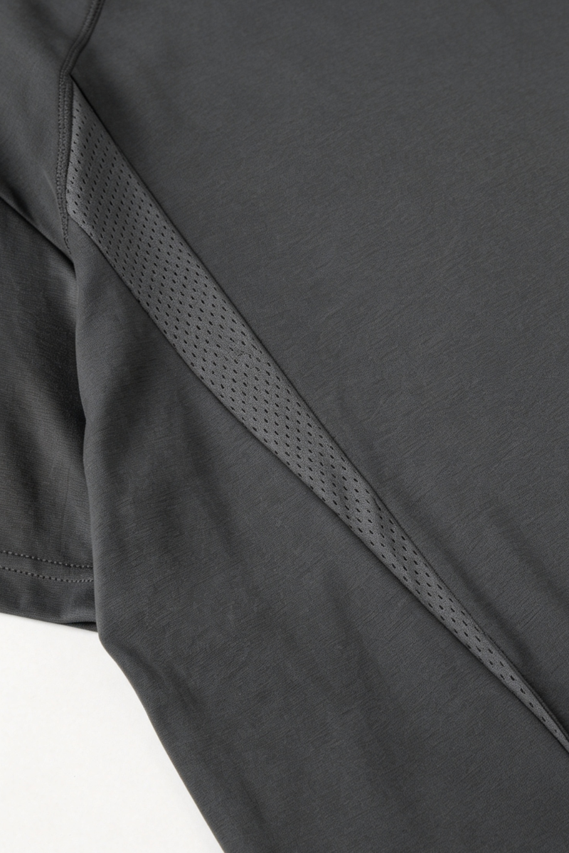 Men's Summer Raglan Mesh-Panel Oversized Athletic T-Shirt