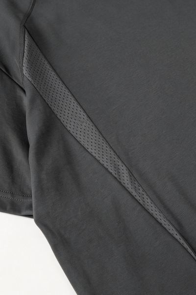 Men's Summer Raglan Mesh-Panel Oversized Athletic T-Shirt