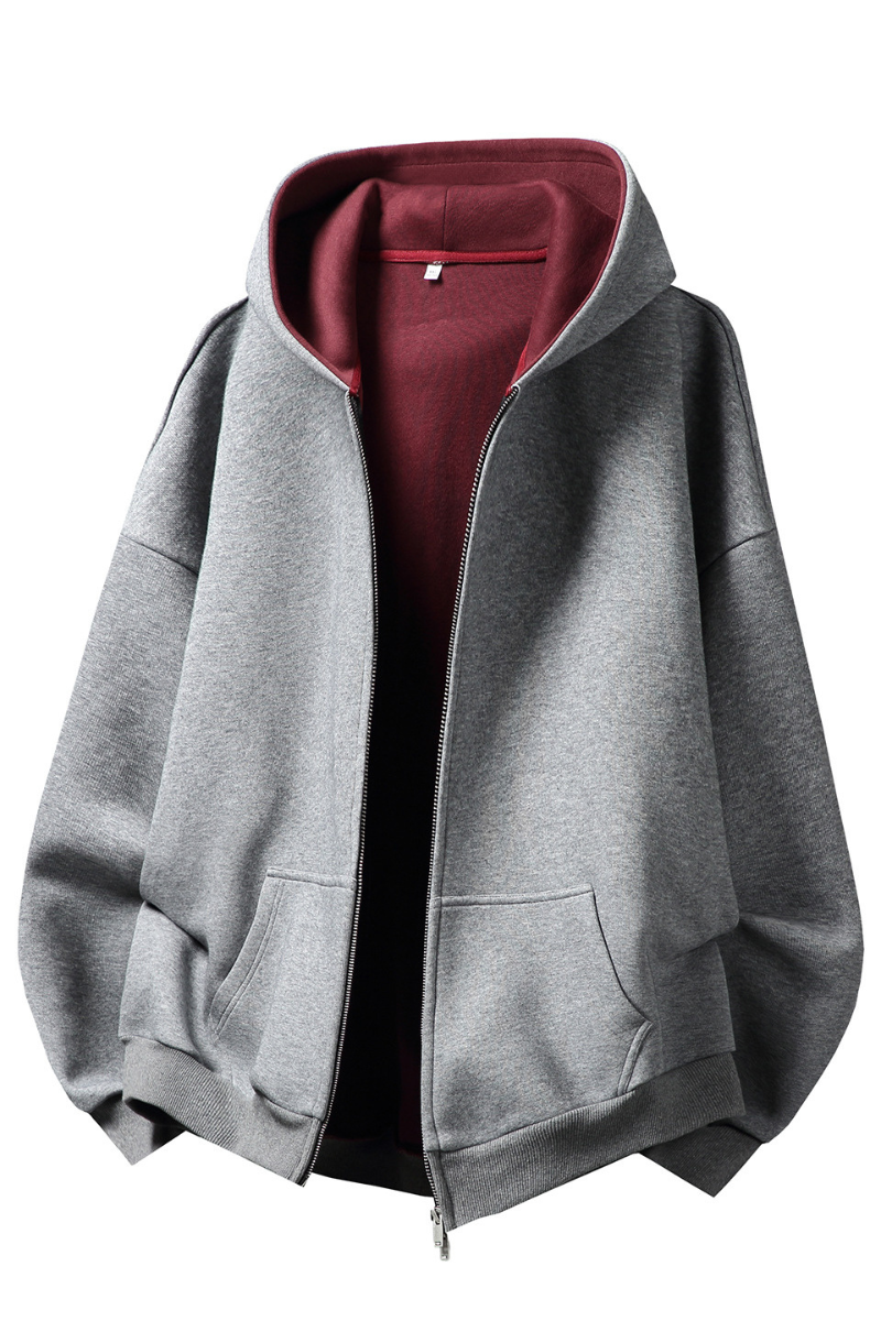 Men's Fall 380g Heavy Contrast Lining Boxy Hoodie