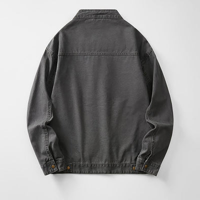 Men's Contrast Collar Corduroy Denim Jacket