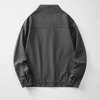 Men's Contrast Collar Corduroy Denim Jacket