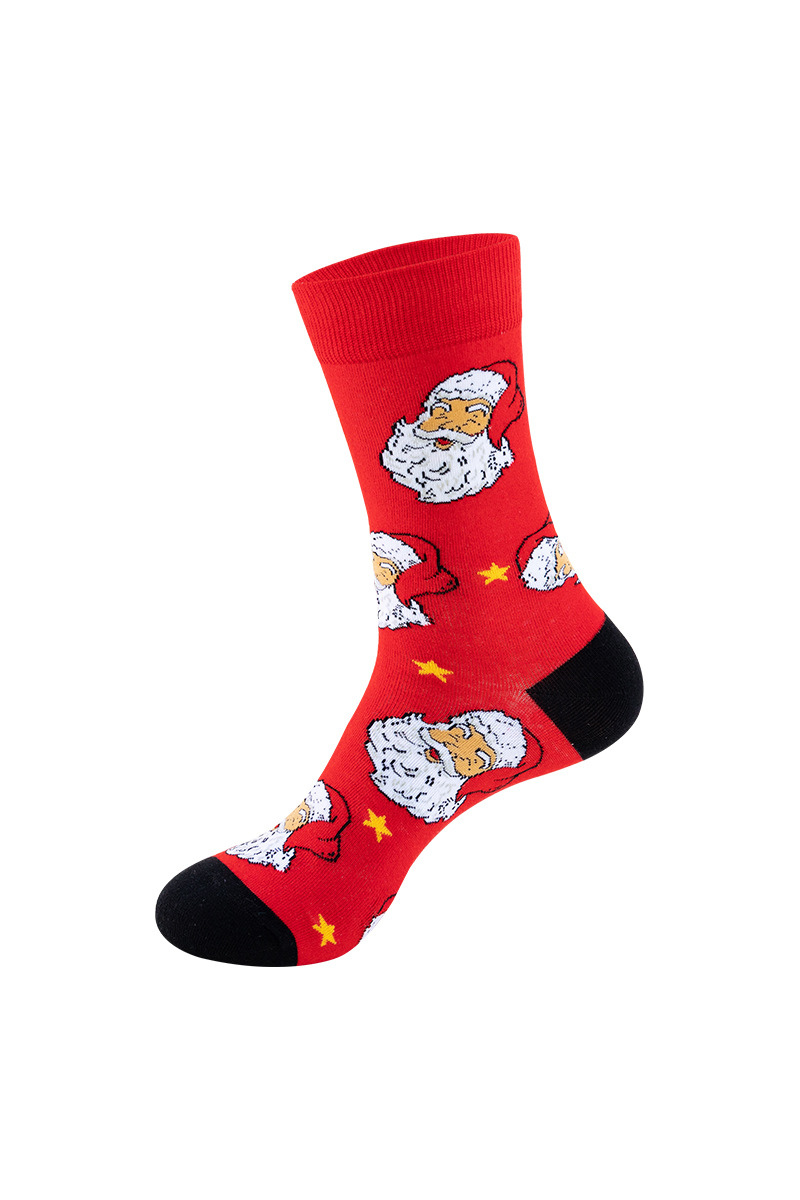 Unisex Fall Winter Festive Cartoon Christmas Crew Socks