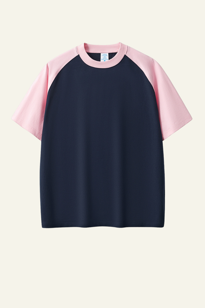 Men's  Cotton Color-Blocked Relaxed T-shirt.