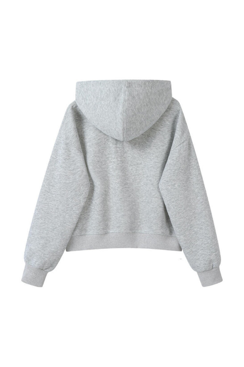 Women Fall 350gsm Cropped Drop Shoulder Pullover Hoodie