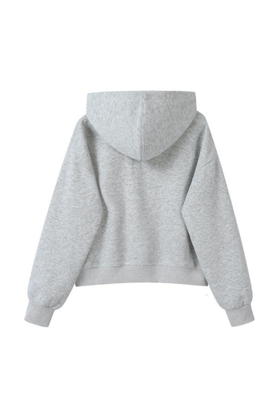 Women Fall 350gsm Cropped Drop Shoulder Pullover Hoodie